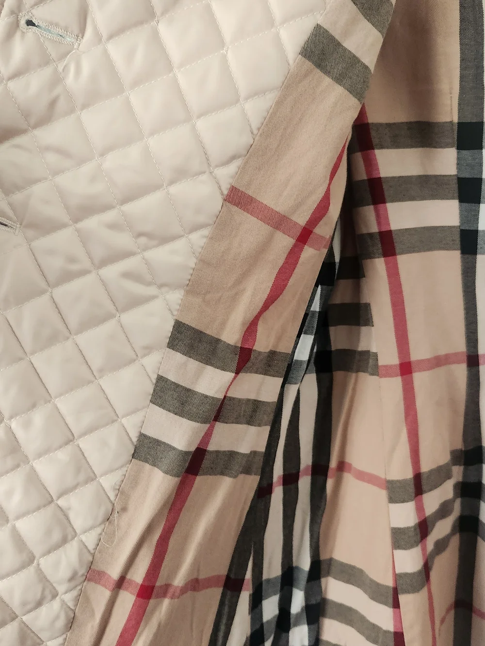 Burberry ivory Quilted Trench Coat - Picture 8 of 11